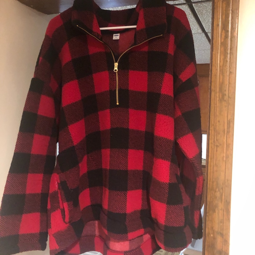 Plush Sherpa 1/4 zip pullover womens